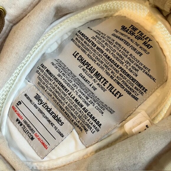 Tilley Size 7 1/4 TMH55 Mash-Up Airflo Sun Hat Hemp Blend Fishing Sports Brown - Picture 5 of 12